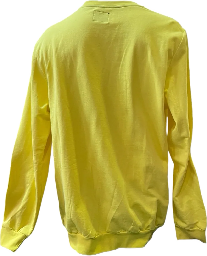 Pull jaune, vue 2