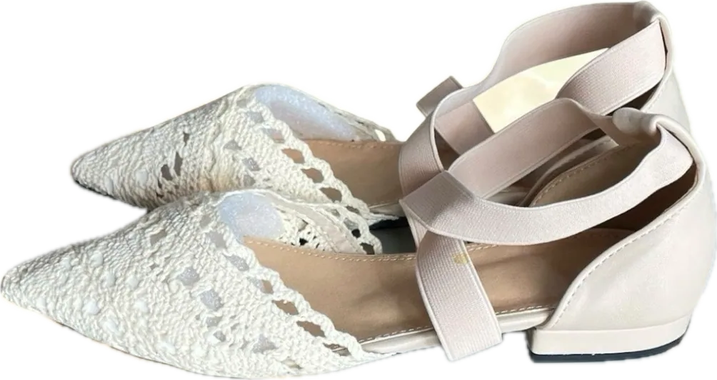 Chaussure ouverte beige rose, vue 2
