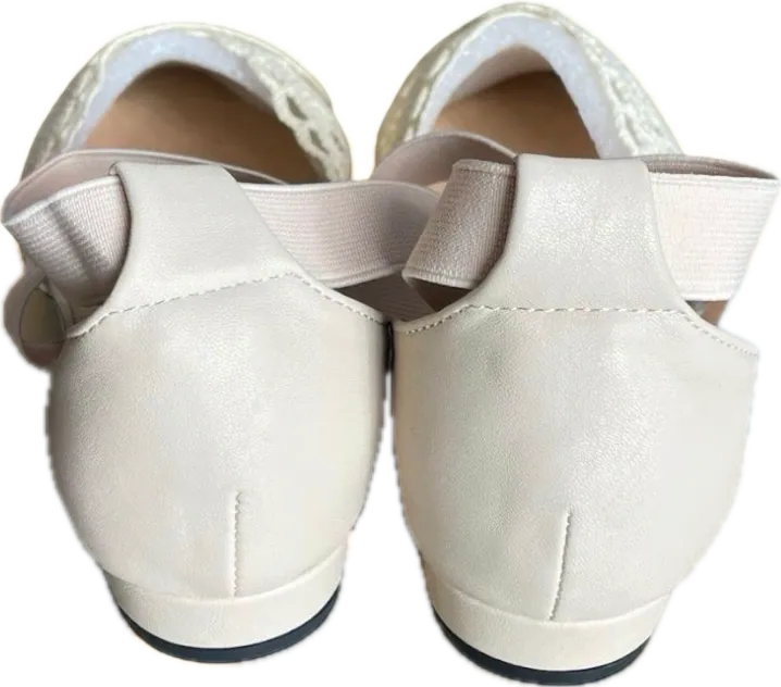 Chaussure ouverte beige rose, vue 3