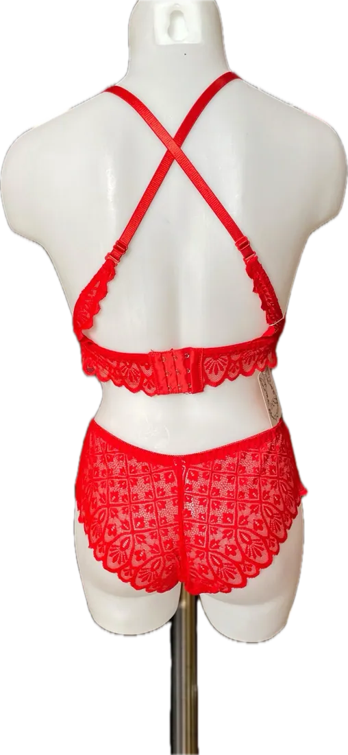 Ensemble sous-vêtements rouge, vue 2