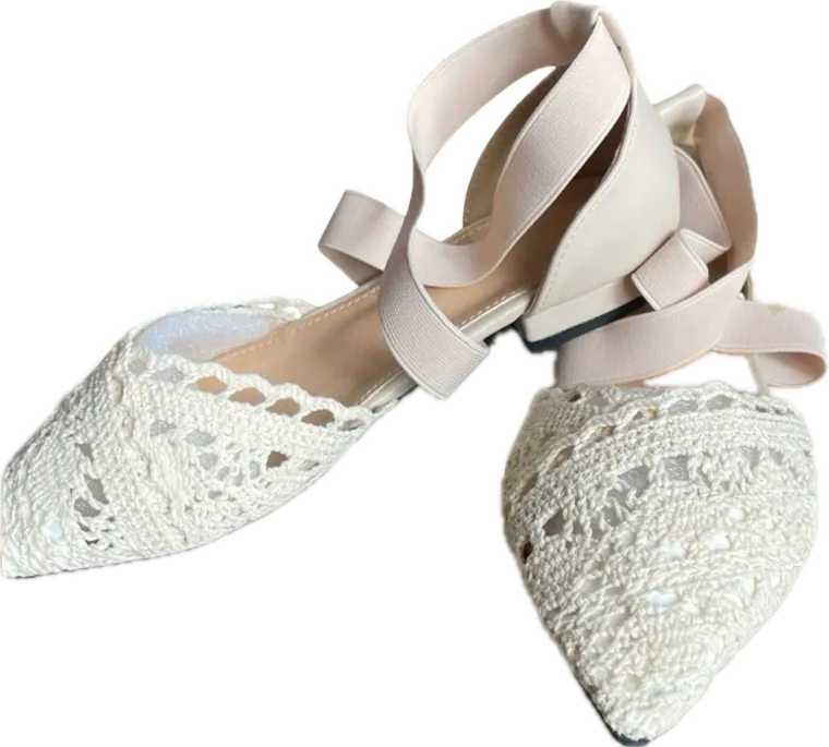 Chaussure ouverte beige rose